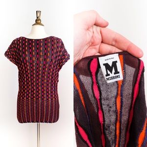 MISSONI Italian Knit Lightweight Sweater • M